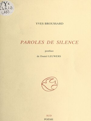 cover image of Paroles de silence